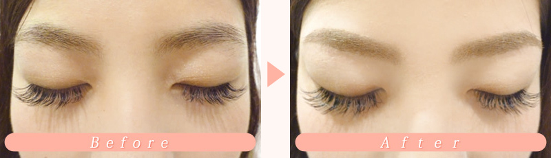 アイブロウスタイリング Before After